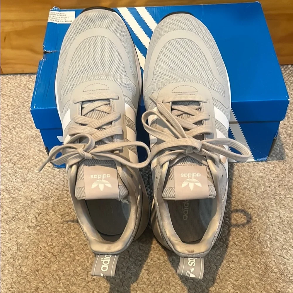 Adidas Multix Gray & White Sneakers - Picture 9 of 13